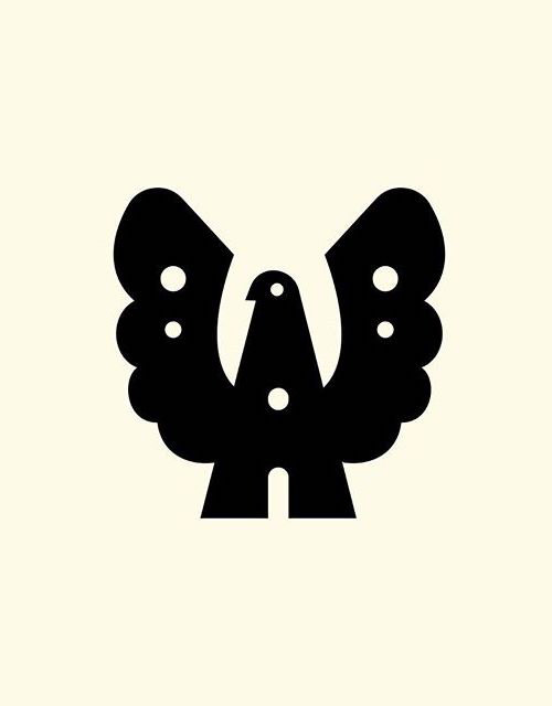 A logo combining a bird and the letter A