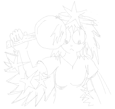 My crest holding a magnifying glass and looking confused