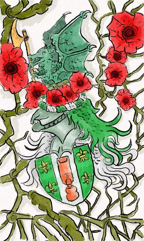 The coat of arms of Happy Skull