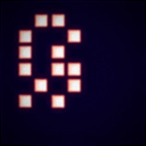 The word "soon" in Braille